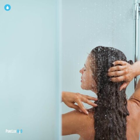 showering in pool water